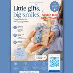  Beaded Buddies poster with a close of a person handing a gift to another person.