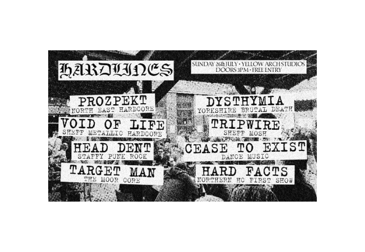 Promo image with the details and a list of all the bands playing.