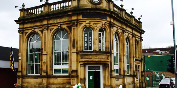 The exterior of the Heeley Bank Antiques Centre.