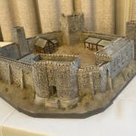 A scale model of Sheffield Castle on a table.
