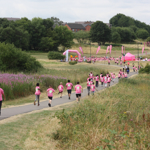 A charity run taking place in Manor Fields Park.