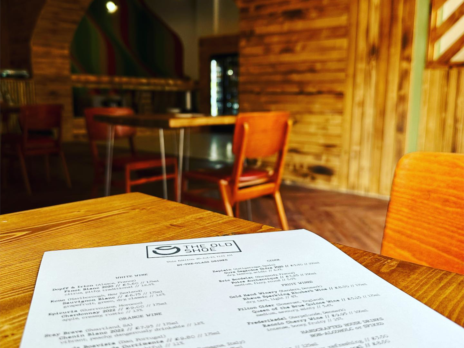 Inside The Old Shoe.