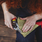 A brush being trimmed