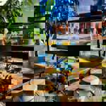 A coffee on a table at The Grind Café.