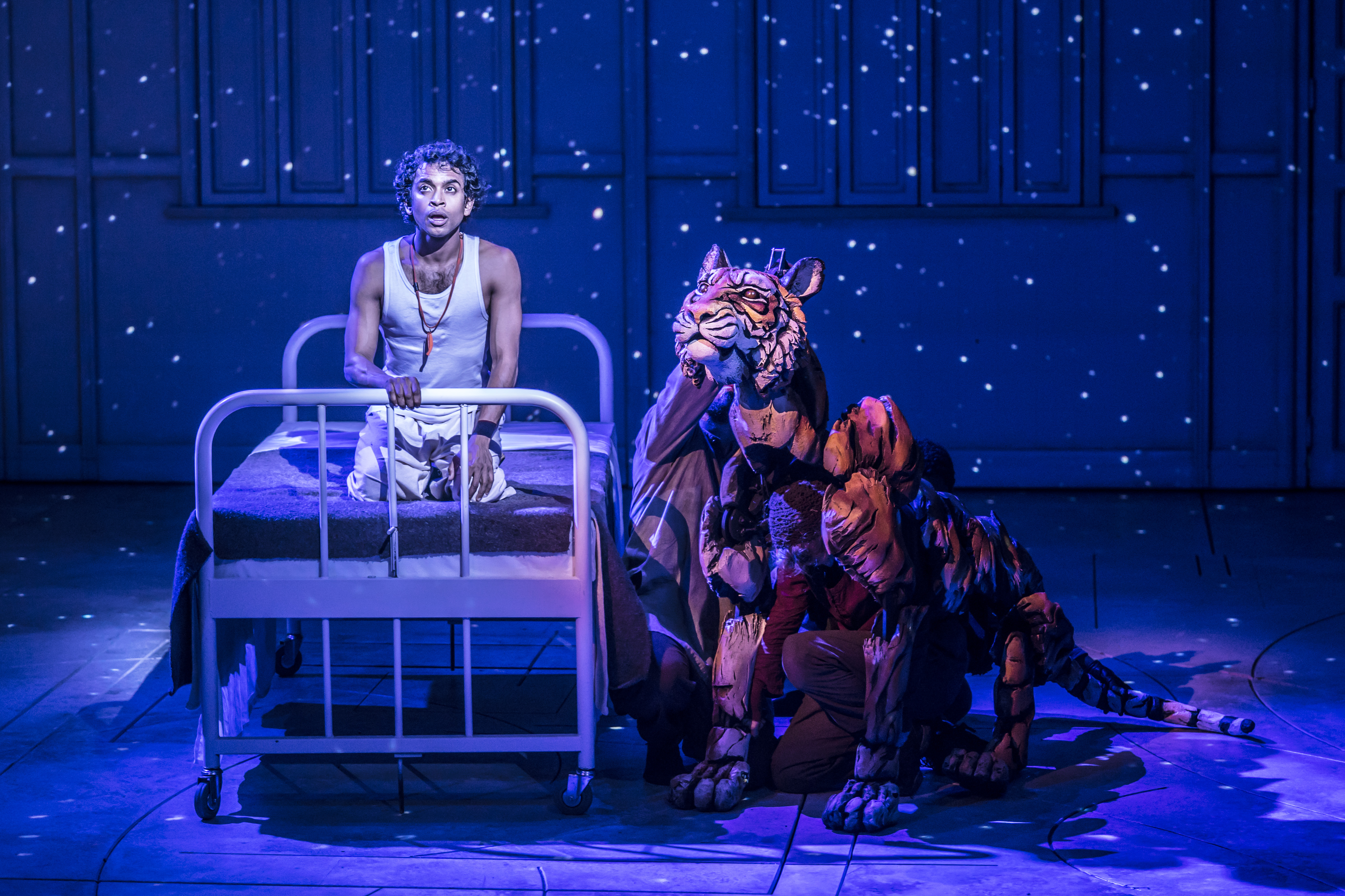 Hiran Abeysekera (Pi) And Richard Parker (The Tiger) In Life Of Pi. 