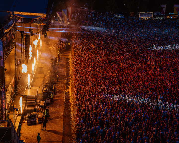 Fatboy Slim live on stage at Tramlines.