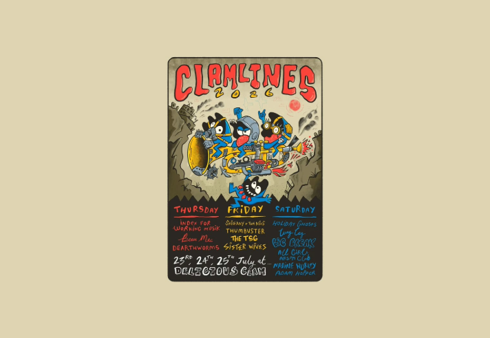 Promo poster for Clamlines - The Fringe At Tramlines @ Delicious Clam.