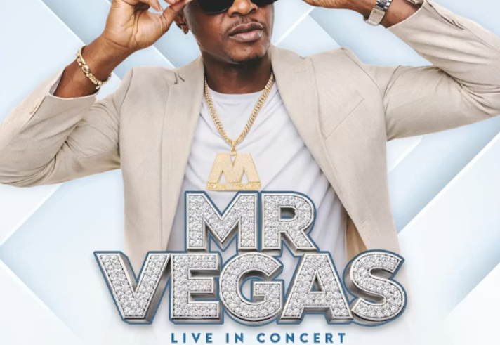Promo image for the event with a picture of Mr Vegas in his shades.