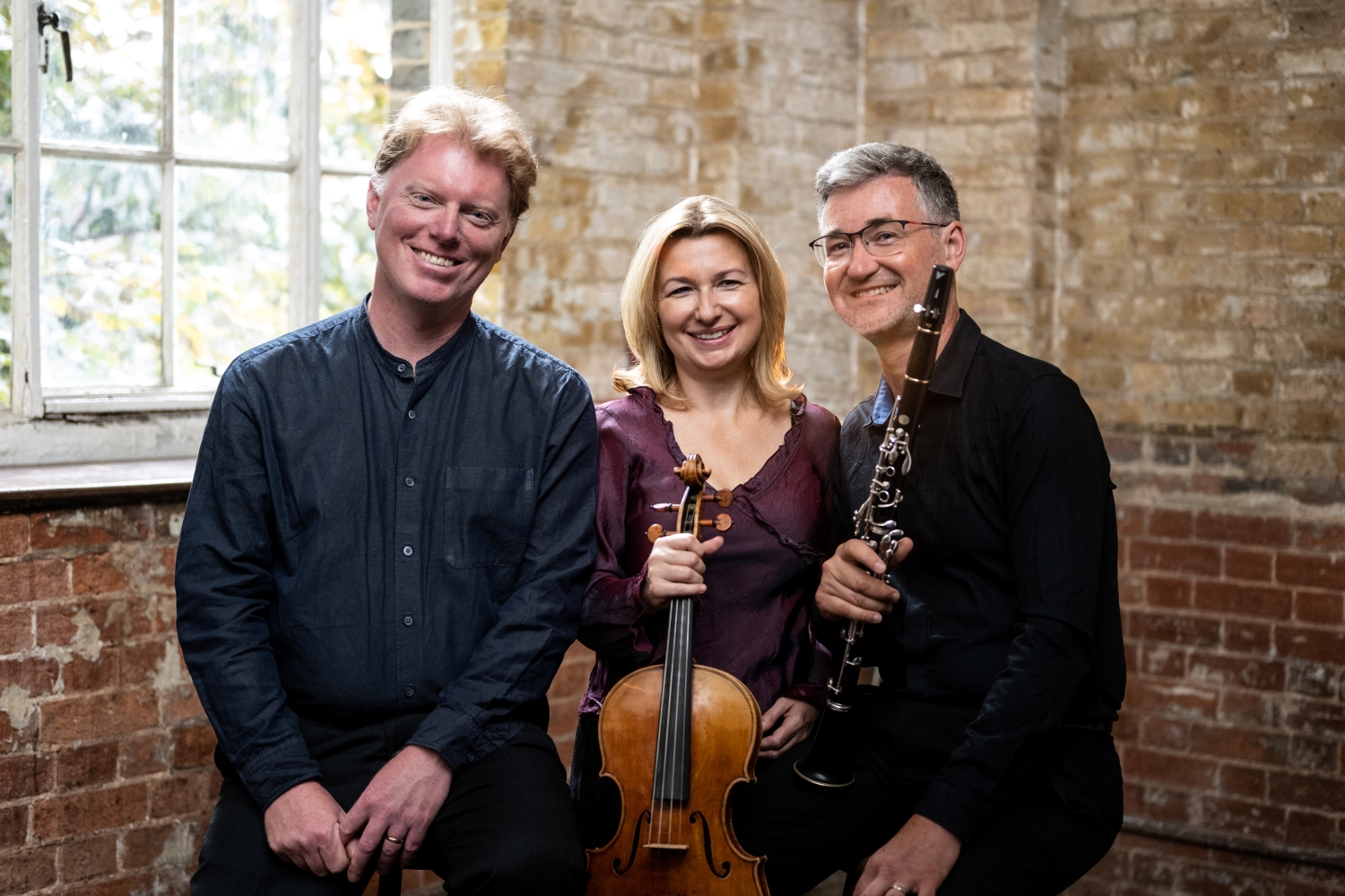 Tim Horton (piano), Rachel Roberts (viola) and Robert Plane (clarinet) of Trio Meister Raro.