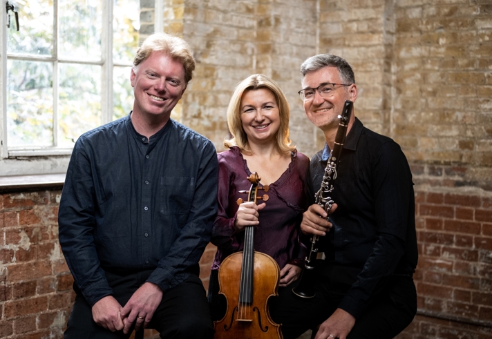 Tim Horton (piano), Rachel Roberts (viola) and Robert Plane (clarinet) of Trio Meister Raro.