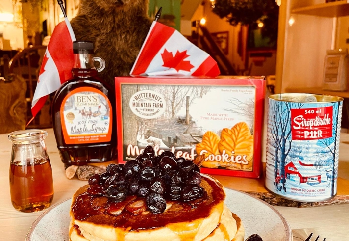 A stack of pancakes at The Cabin.