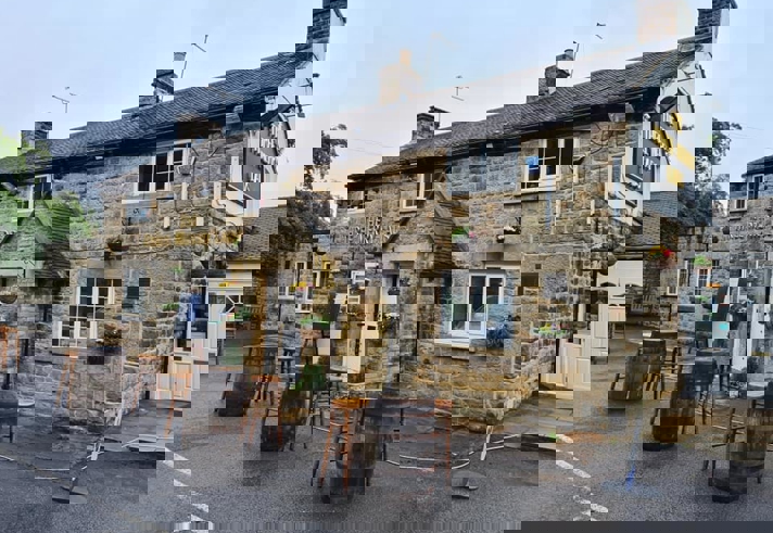 The exterior of the Three Merry Lads.