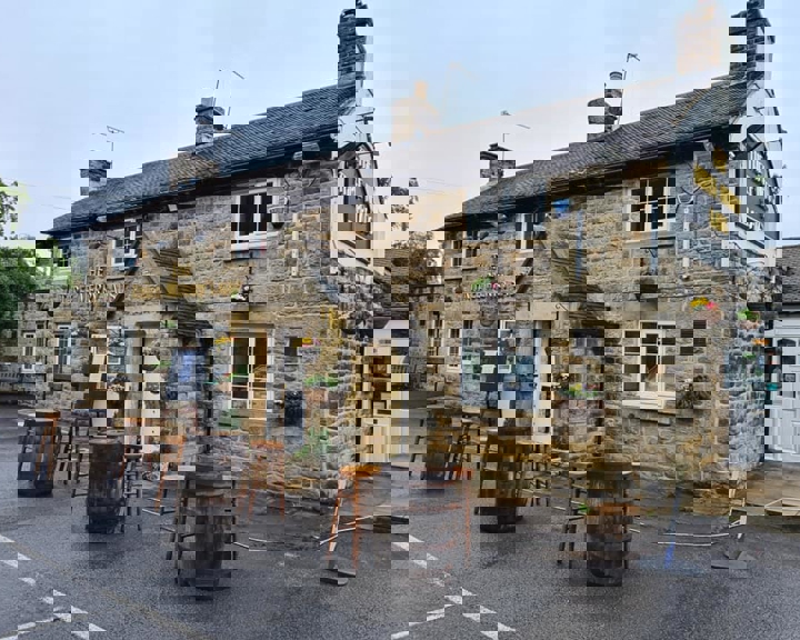 The exterior of the Three Merry Lads.