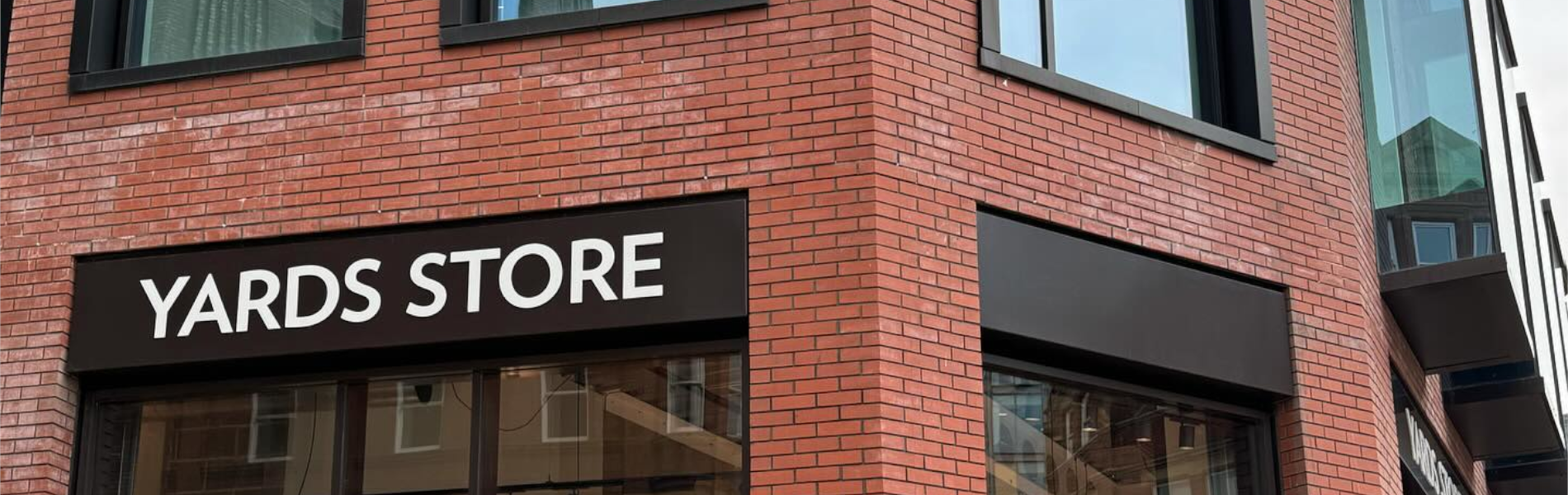 The Yards Store sign on the exterior of the Sheffield store.