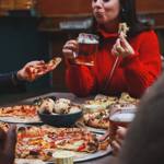 Inside Cutlery Works, filled with customers dining.