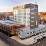 The exterior of Hampton by Hilton Sheffield .
