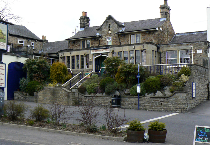 Exterior of The Cross Scythes, Totley.