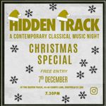 Poster for the event with a festive Christmas theme.