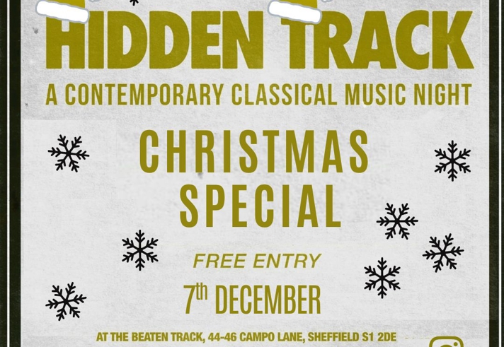 Poster for the event with a festive Christmas theme.