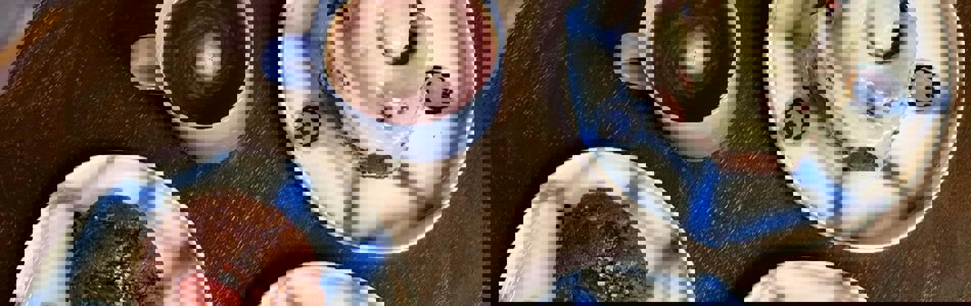 Coffee and cake at Bakers Yard Bakery.