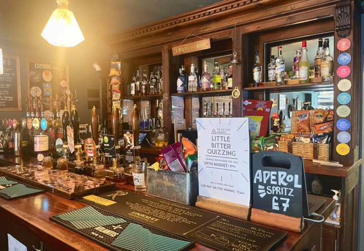 The bar at The Ecclesall Ale Club.