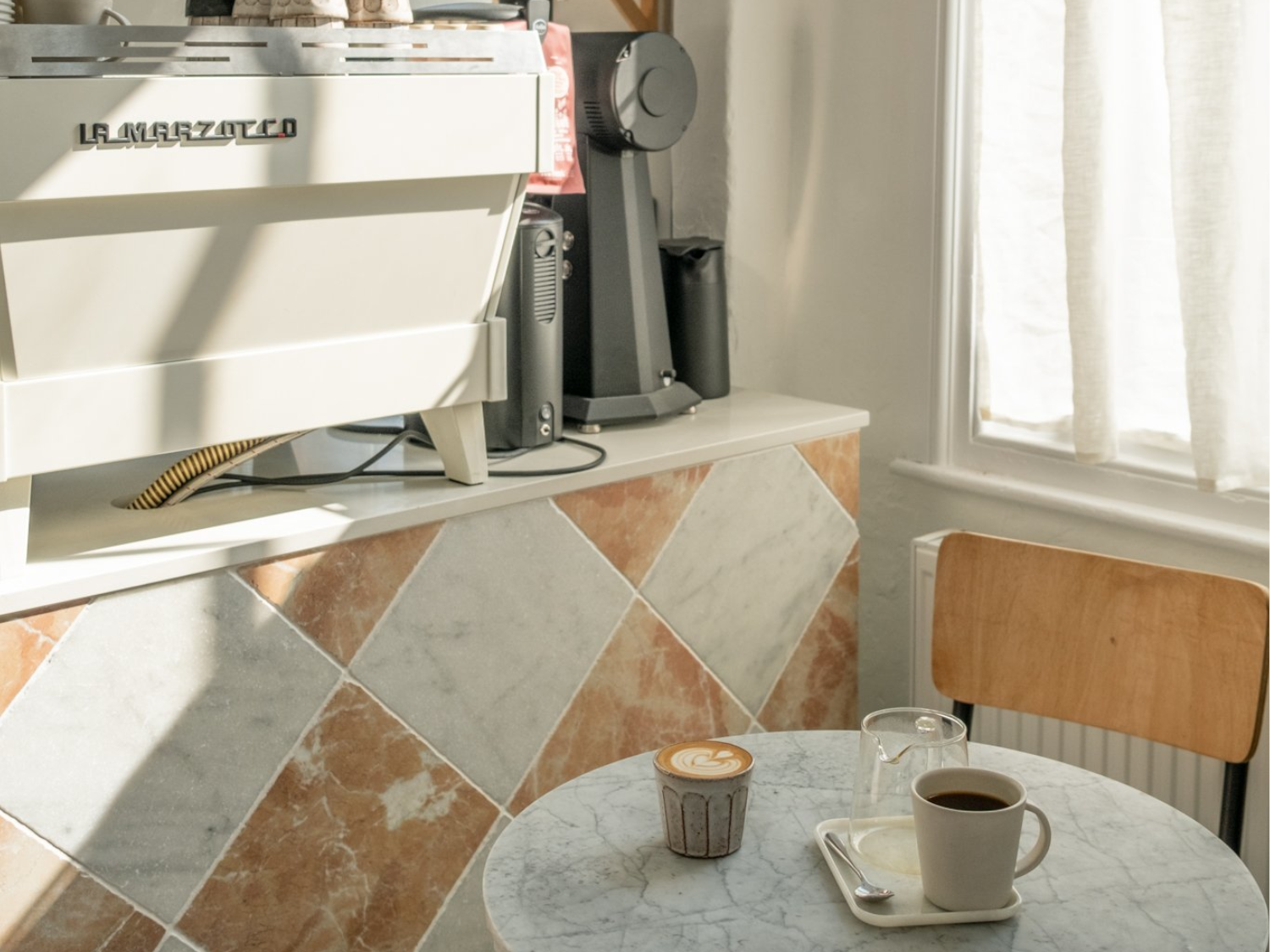 A table at Kilnfolk Coffee