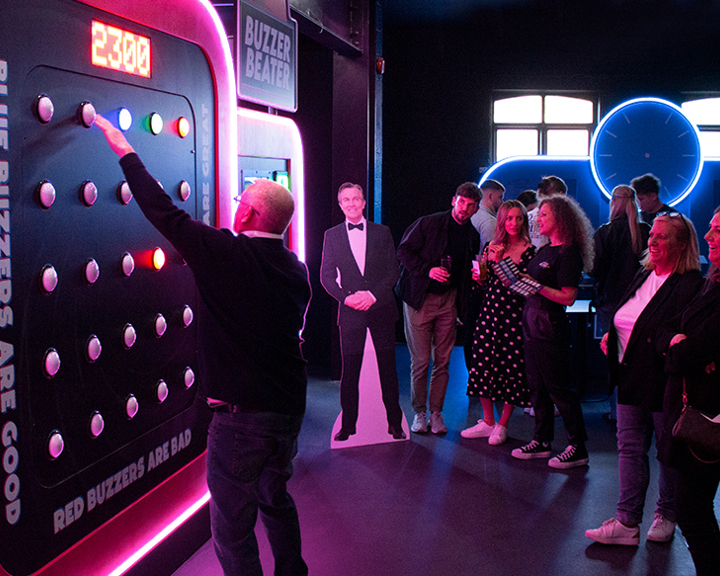  A group of people playing one of the games at Gameshow All Stars.