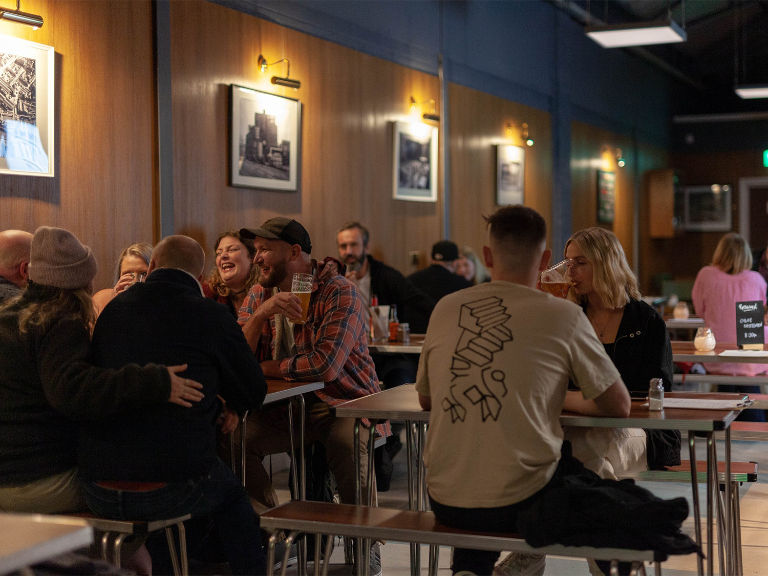 A crowd of people enjoying themselves at Neepsend Social Club & Canteen