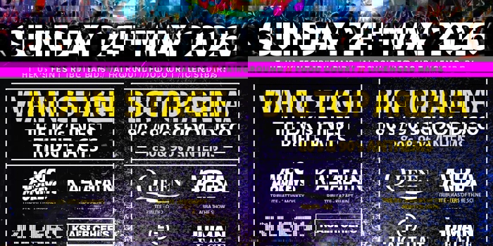 Poster for the event listing all the tribute acts.