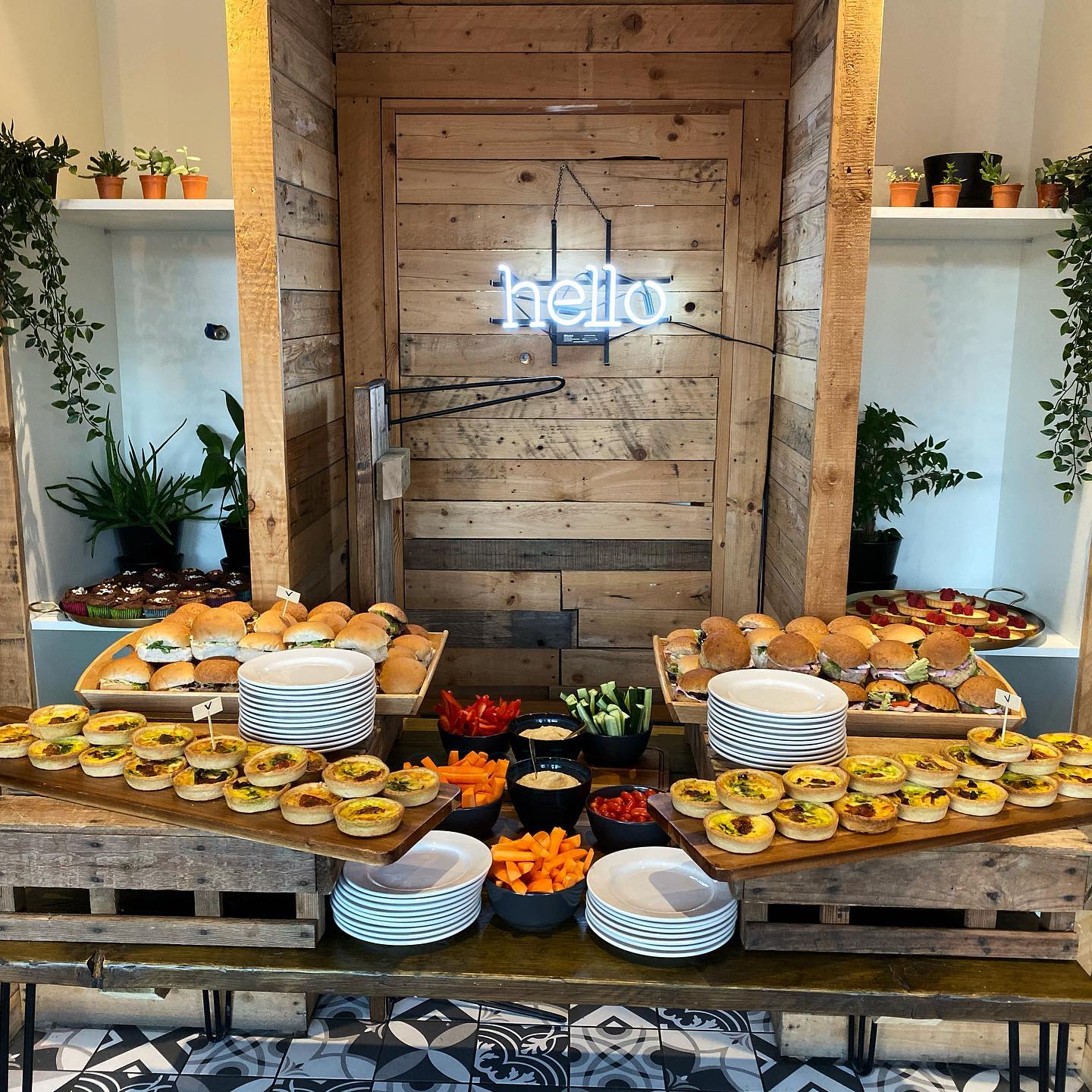 Pies and sandwiches on display at S17 Coffee Shop & Bistro.