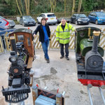 Two locomotives at the Abbeydale Miniature Railway.