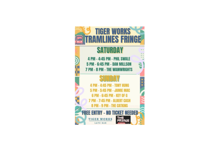 Poster for The Fringe at Tramlines @ Tiger Works