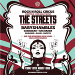 Poster for the event done in a circus theme.