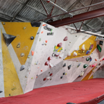 A climbing wall at The Climbing Works.