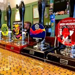 Beer pumps at The Itchy Pig.