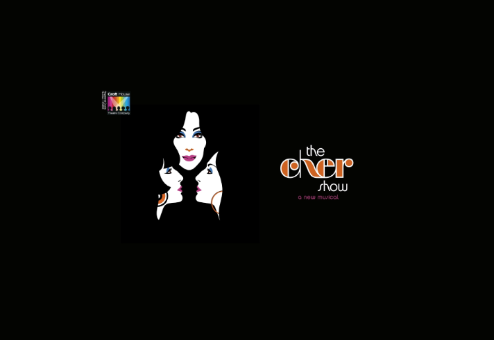 Promo image for The Cher Show, featuring an illustration of Cher's face in 60s style.
