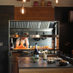 A working restaurant kitchen.