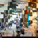 Premier Inn – lounge area with seating.