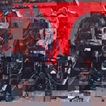 A small stage full of musical equipment, ready for a gig.