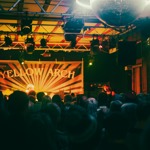 A crowd enjoys a live band at Yellow Arch Studios in Sheffield.