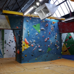 Climbing wall at The Climbing Works.