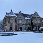 Mercure Kenwood Hall Hotel & Spa in the snow.