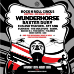 Poster for the event done a circus theme.
