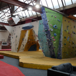 Climbing wall at The Climbing Works.