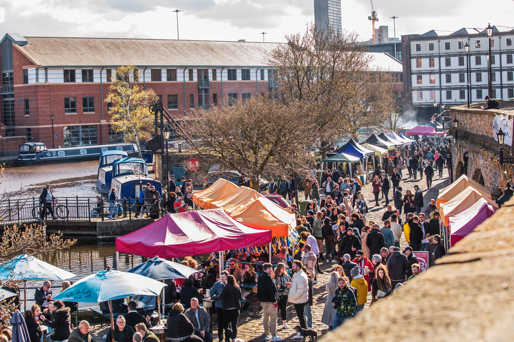 The Quayside Market in fill swing at Victoria Quays.