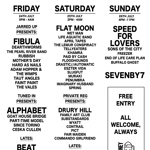 Poster for the event with the full list of bands playing.