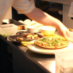 Food being prepared at Damhouse Bar & Restaurant