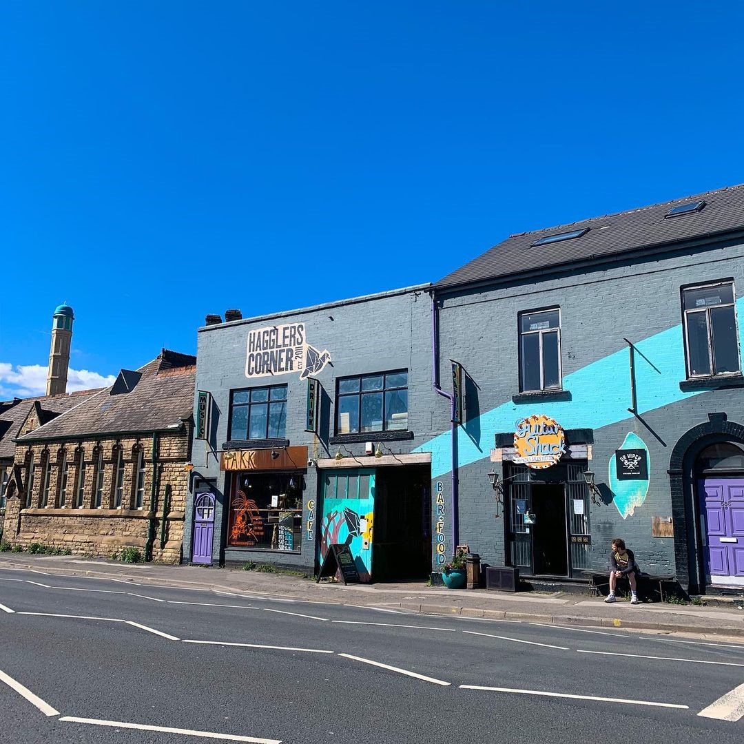 The exterior of Hagglers Corner.