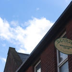 The Beanies Wholefoods sign on the outside of the building.