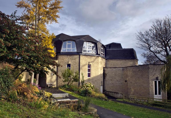 The exterior of the Merlin Theatre.